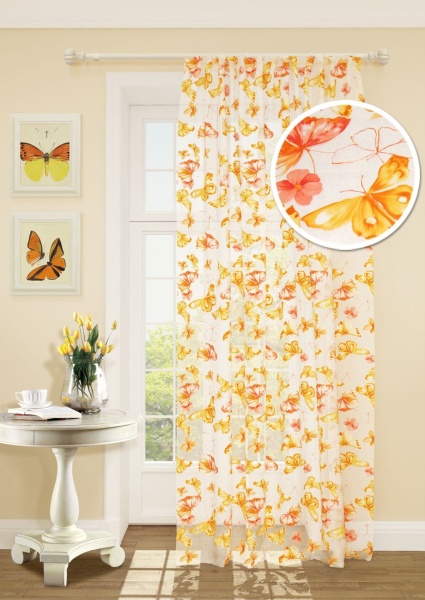 Тюль на тесьме "Марипосас Mariposas-M" 350х275