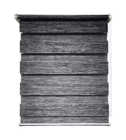 Рулонные шторы день ночь Канзас цвет графит