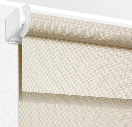 Рулонные шторы день ночь УЮТ Сальса цвет кремовый Рулонные шторы день ночь УЮТ Сальса цвет кремовый
