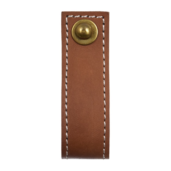 Ручки кожаные для мебели цвет светло-коричневый (6 шт)