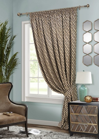 Портьера на тесьме "Orlando" 200х270 коричневый