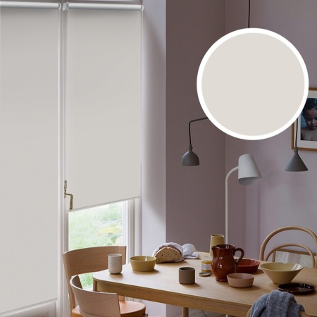 Рулонные шторы блэкаут LUX для балконной двери цвет бежевый