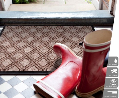 Коврик Vortex придверный влаговпитывающий 60х90 Hall