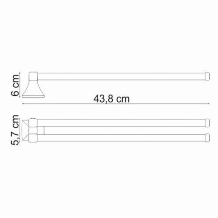 Держатель полотенец двойной Wern K-2531