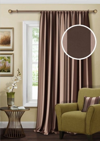 Штора на тесьме "Blackout-S" 200х280 глубокий коричневый