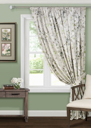 Штора на тесьме "Натурель Naturel" 276х270 цветы