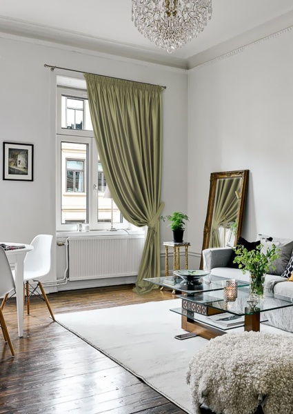 Портьера на тесьме "Lindor" 250x300 см зеленый