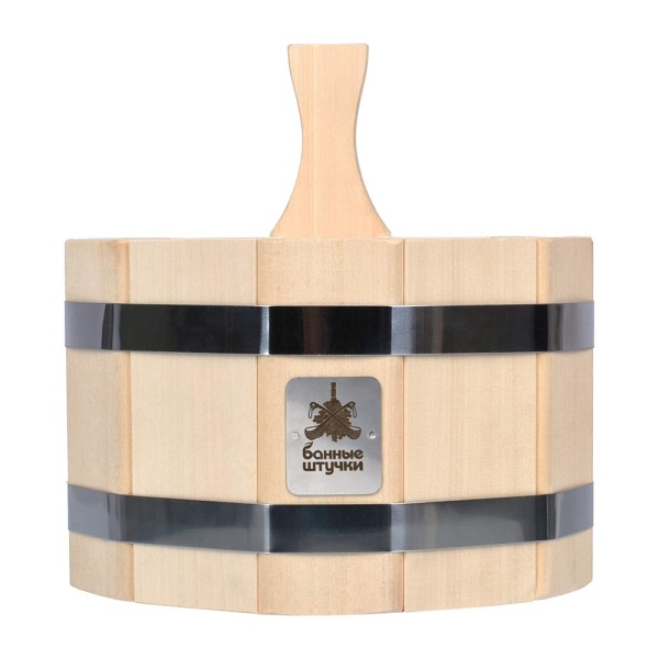 Ушат "шайка", 5 л, система регулировки обручей липа "Банные штучки"