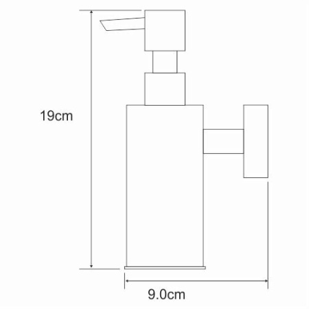 Дозатор для жидкого мыла, антивандальный K-1399BLACK 