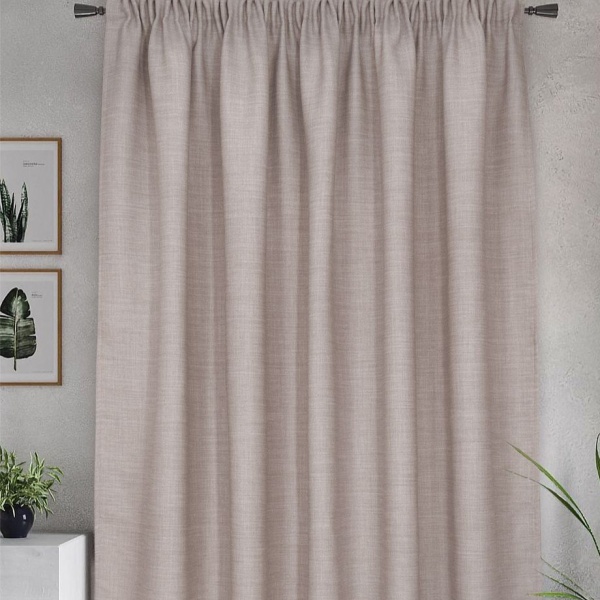 Штора на тесьме "Dimaut Lux", 200х285 см, цвет нюдовый