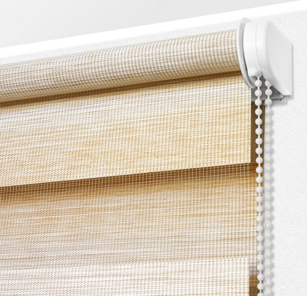 Рулонные шторы день ночь УЮТ Рафаэло цвет песочный