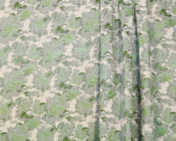 Портьера на тесьме "Fog" 200х270 см зеленый