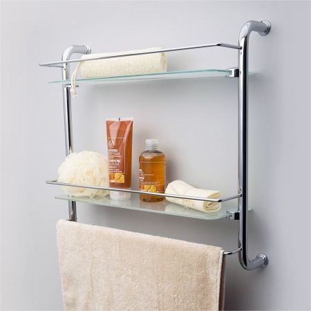 Полка стеклянная двойная K-2022