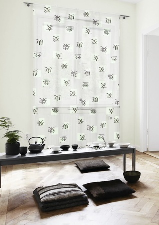 Тюль на кулиске 160х273 см Kyoto цвет зеленый