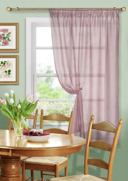 Штора для кухни Basicos 135х170 цвет пудра