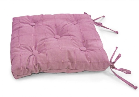 Подушка на стул с завязками 40x40 см Kimberly цвет розовый