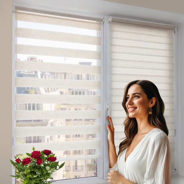 Миниролло "День-Ночь", лён, новая коллекция