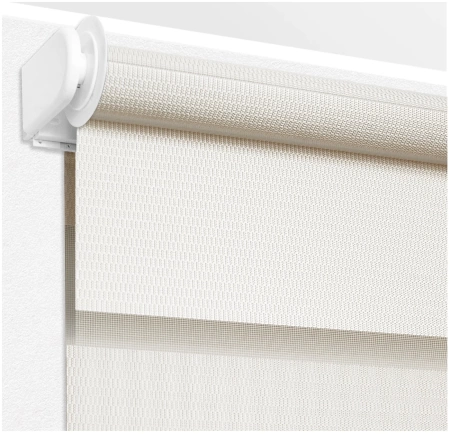 Рулонные шторы день ночь УЮТ Сальса цвет сливочный