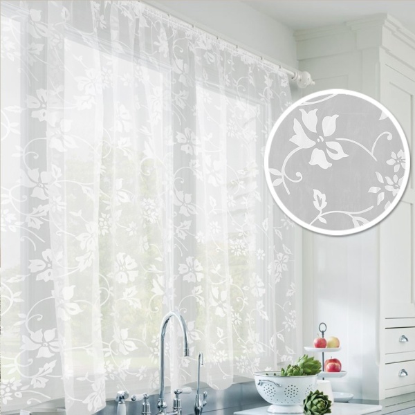 Штора на тесьме "Klematis - K" 165х175 белый