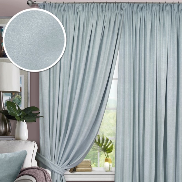 Комплект штор на тесьме "Pudra" 200х270 голубой