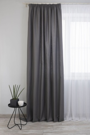 Штора на тесьме 160х270 см Sahara с подхватом цвет графит