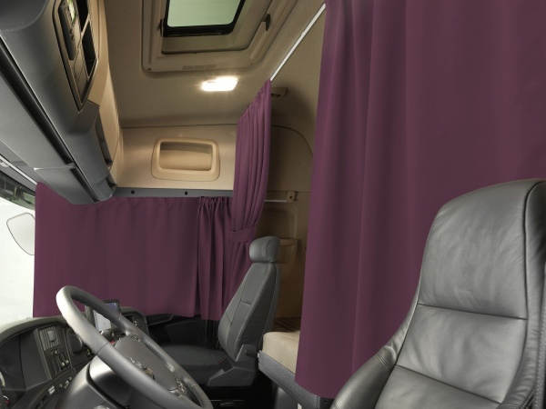 Комплект автоштор и карнизов Блэкаут - авто XLK 480х100/240х160 (цвет: Темно-бордовый)