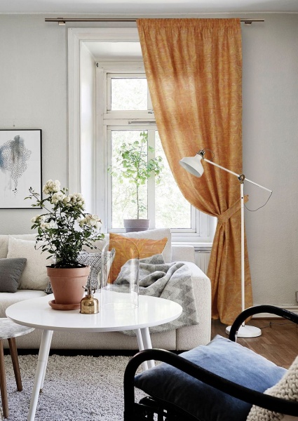 Портьера на тесьме "Arlanda" 136x270 оранжевый