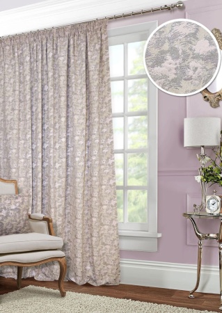 Портьера на тесьме "Fog" 200х270 см розовый