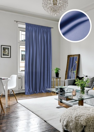 Портьера на тесьме "Lindor-SH" 200х280 синий