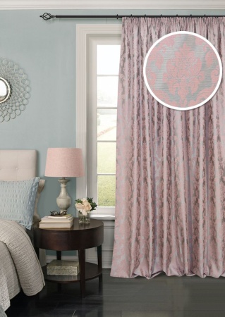 Портьера на тесьме "Афина Afina" 220х270 розовый