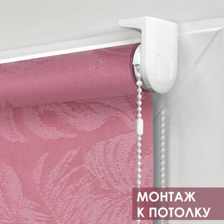 Рулонная штора Монстера, Розовый, 210 х 160