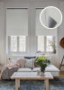 Рулонные шторы Блэкаут, отражающие, Бело-серые