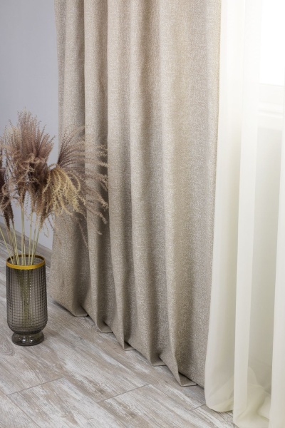 Портьера на люверсах "Ливит", 200х260 цвет крем