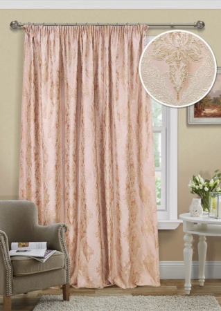 Штора на тесьме 170х280 см Logas цвет розовый