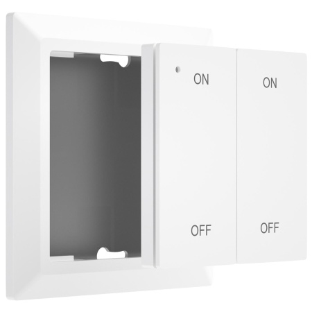 Умный модуль выключателя (реле) двухканальный ROXIMO SRM10A022 с беспроводным выключателем
