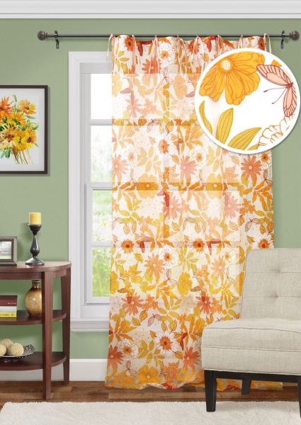 Тюль на завязках "Румба Rumba" 150х278