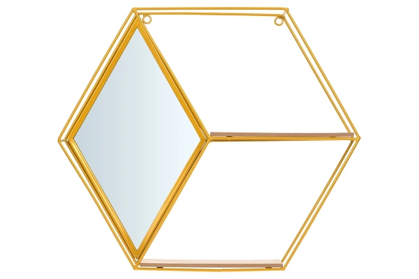 Подвесная полка-зеркало Ромб