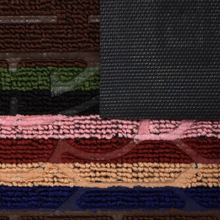 Коврик VORTEX придверный рельефный 45х75 COMFORT цвет коричневый