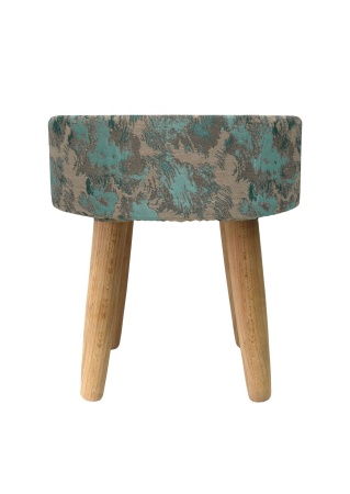 Пуф Fog круглый, цвет бежево-бирюзовый