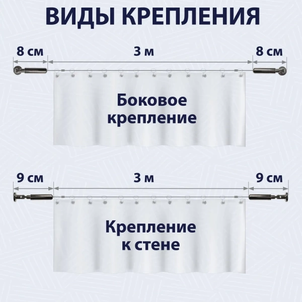 Карниз струнный Эконом 3 м с крючками