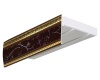 Карниз эконом+ в сборе 2-х рядный, "антик" инкрустация бордо