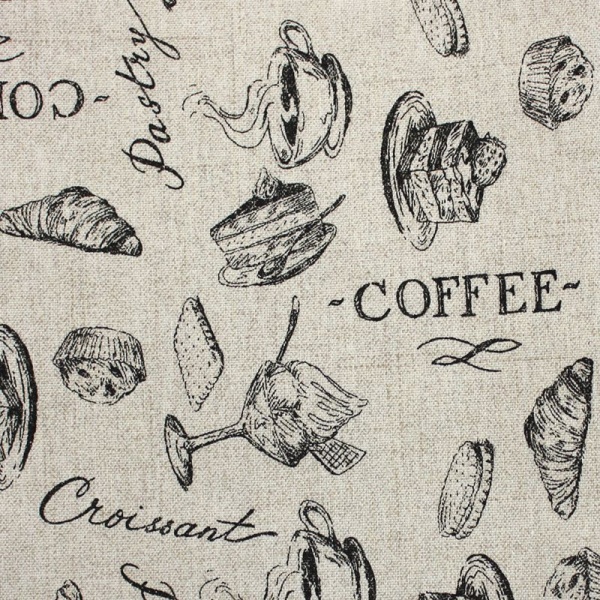 Штора на тесьме "Кофе Coffe lm" 136х175