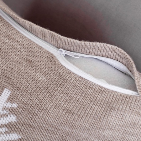 Наволочка вязаная на молнии 35х35 см Сердце