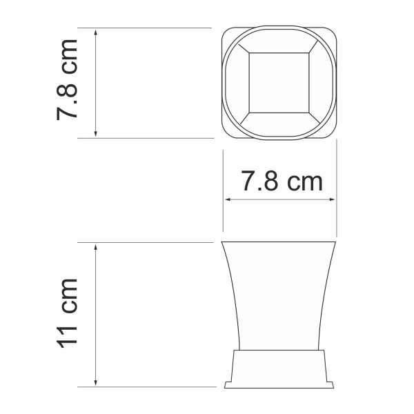 Стакан для зубных щеток Amper K-5428NICKEL