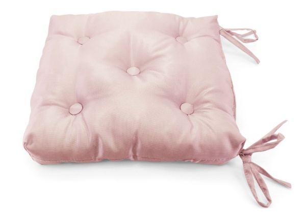 Подушка на стул с завязками 40x40 см Elektro цвет розовый