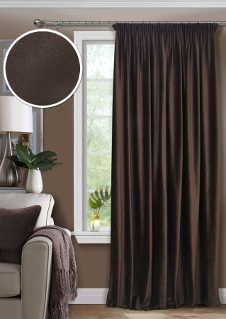 Штора на тесьме 200х270 Pudra с подхватом цвет морон