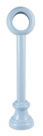 Карниз Марилена однорядный (ДЕРЕВО), батист голубой, 300 см