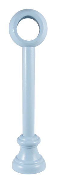 Карниз Марилена однорядный (ДЕРЕВО), батист голубой, 150 см