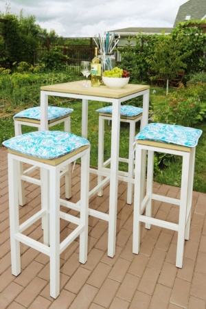 Сидушка на стул с завязками 40x40 см Sky  Palma с принтом