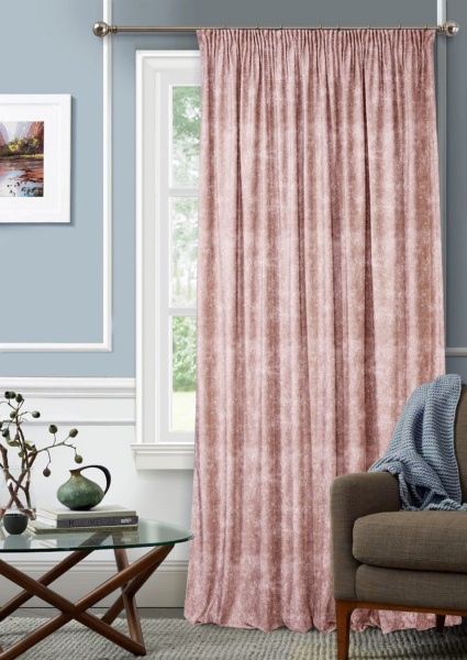Штора на тесьме "Barhan" 136х270 розовый
